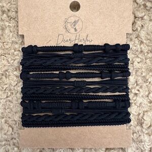 Dear Harlow Black Hair Ties Set